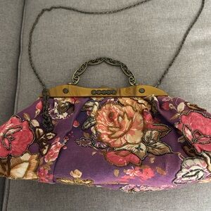 Beaded Floral clutch purse